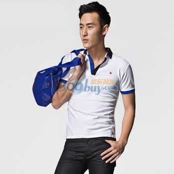 PEACEBIRD太平鸟撞色立领纯棉polo衫M3211200001 白色 XL