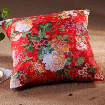 lehome 乐加家纺靠垫印花麂皮绒靠垫/抱枕(单个装) 四色可选LH320004 红 45乘45