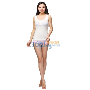 爱帝女士全棉时尚性感蕾丝百搭打底背心6125211211 白色1611 XL