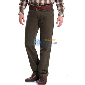 悟客良品WUUKEE 2011秋冬新品 男士抓绒灯芯绒直筒休闲裤 11KZ17 暗蓝色 33