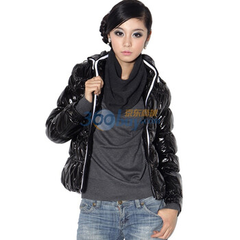 亿品 Epin11韩版时尚亮面气质棉服5008 黑色 L