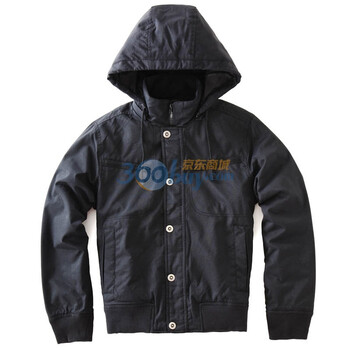 NOP 男装 2012春季新品低调带帽棉服 黑色 XL