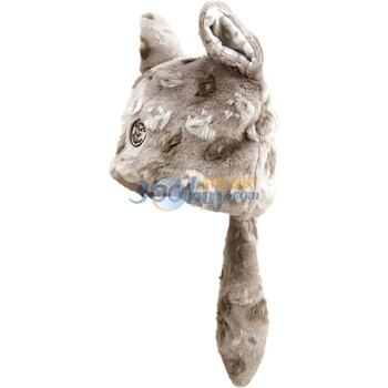 快乐狐狸毛绒帽子风雪帽可爱异型帽310-1160 卡其色 均码