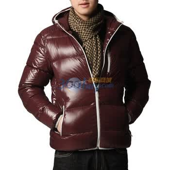 Markless2011新款90%白鸭绒轻薄保暖男士羽绒服男YR11334M 豆沙色 XXL