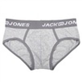Jack Jones/杰克琼斯 内裤 宽腰头拼接男士三角内裤V(灰)|212192017100 XXL