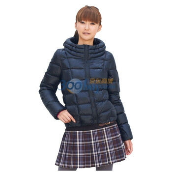 歌莉娅GOELIA羽绒服立领羽绒服外套1CJ8B06W 黑色 L