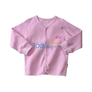 贝贝怡（bornbay） BB312 宝宝服 前开扣肚衣 婴儿童装内衣 浅粉红 90码