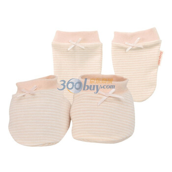 贝贝怡（bornbay） ZH050 宝宝服 脚套，手套配件 921 920 杏色 均码