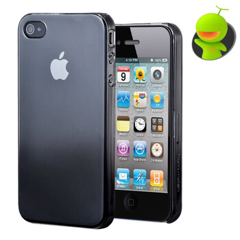 哈密瓜（hamimelon） HM0116 DUO幻影渐变UV系列 iphone4保护套 外壳 保护壳 黑色 送防尘塞贴膜