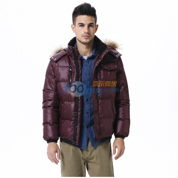 波司登 2011新款 羽绒服 男可脱卸帽休闲时尚短款 SR2207 酒红色 190/104A(XXL)