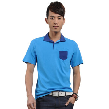 FYNEX 2012新款夏装 时尚休闲 纯色 男士短袖保罗衫POLO衫915 翠兰 180/XL