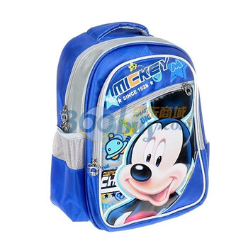 Disney/迪士尼 Mickey米奇/米妮卡通图案双肩学生书包SM80232 宝蓝色