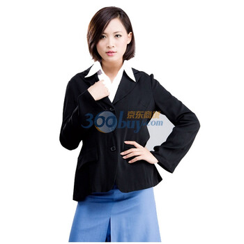 迪可 DECO 黑色长袖后背系带西服DA46206 黑色 M