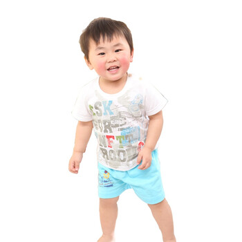 婴之谷 活力风尚肩钮短袖衫 T5639 白色 48个月