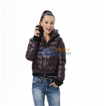 波司登 2011新款 羽绒服 女仿皮连帽短休闲款 BR2236 紫色 185/104A(XXXL)