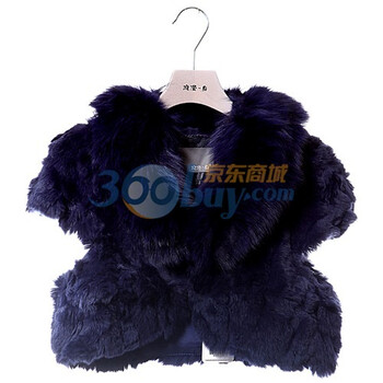 浪漫一身 冬装 纯獭兔毛狐 深蓝 XL