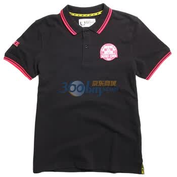 Giordano佐丹奴BSX Polo 男MINI CHE绣章珠地POLO 04011400 纯黑 XL