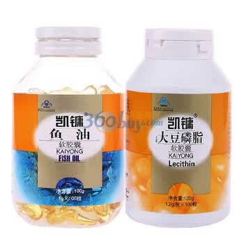 凯镛鱼油软胶囊100粒+磷脂软胶囊100粒