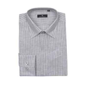 顺美 SMART GARMENTS 春秋男士时尚休闲 亚麻长袖衬衫101153 44