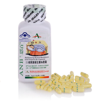 恩百ANB 褪黑素维生素B6胶囊 100粒 改善睡眠