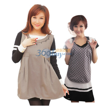 宝宝金盾新品零甲醛孕妇装类珍珠纤维防辐射服马甲类 L/XL 56021 麻灰色 XL