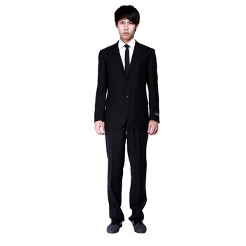 利郎西服 职场商务男士时尚毛料西服套装 1CMX901YA 黑色B版 185