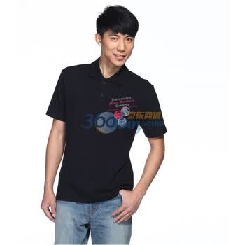 IZOD 2011新品几何图案字母翻领短袖男polo衫 4121913217200黑色系XXL(185/102A)