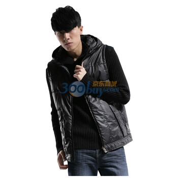 圣迪奥sdeerhe 男装 冬百搭经典款棉服马甲 深灰0471601 深灰色 XXL