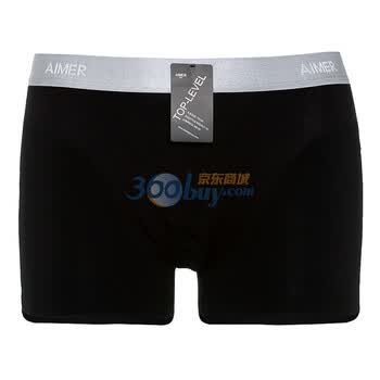 爱慕先生WH超细珠地莫代尔中腰平角裤NS23831 黑色 185