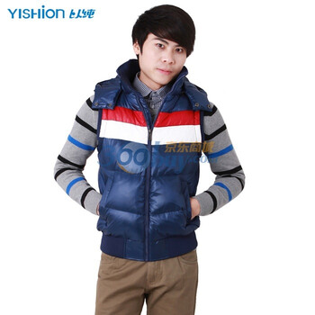 <em>以纯</em>2012冬春新款<em>男装</em>休闲大码<em>羽绒</em>背心<em>马甲</em>