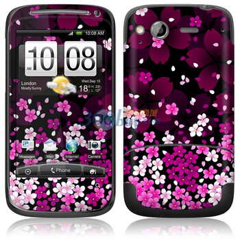 ideaSkin HTC Desire S / G12 / S510e / G7S / 渴望S 樱花漫天飞 外壳保护套皮贴膜 DBBA010287