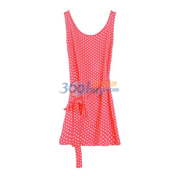 Justyle优雅波点新款女式夏日休闲背心JTL1136018 粉红色 XL
