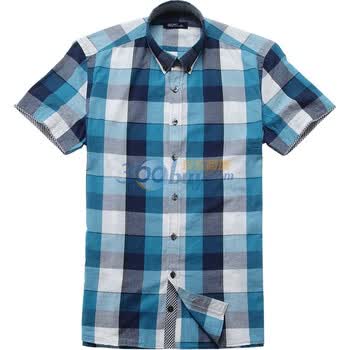 007Martini休闲短袖衬衫11SS00225304 蓝色 XL