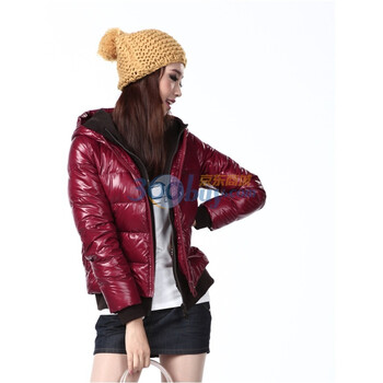 2011新款 康博羽绒服 女休闲双帽短款 KB1118 紫色 185/104A(XXXL)