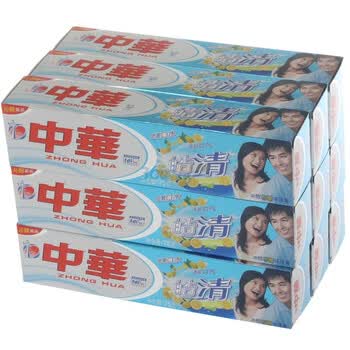 中华皓清牙膏沁爽柠檬75g （九只装）