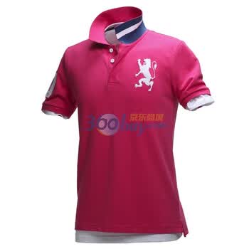 Giordano佐丹奴 Polo 男弹力狮王运动修身Polo 01010180 浅粉红 XL