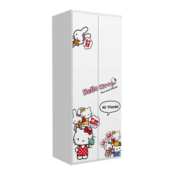 酷漫居 Hello kitty 高档家具 KT童学会 衣柜 家具品牌 儿童家具 爱洛粉红 二门衣柜