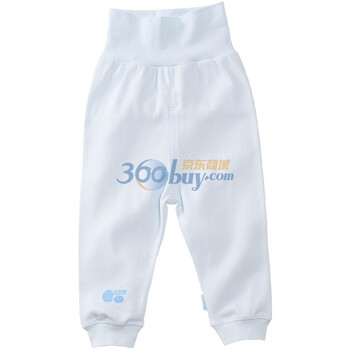 贝贝怡（bornbay） BB503 宝宝服 高腰护肚裤 婴儿童装内衣浅蓝色92码