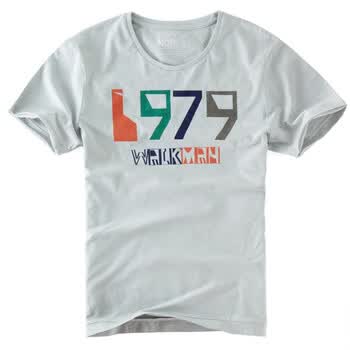 NOP 男士 2012夏季新品70年代印花系列T恤 1979 灰白色 XL