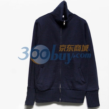 时尚起义 冬装韩国进口简单百搭针织保暖外套 男564278 海军蓝 50