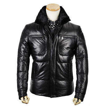 马基堡MGB 11新品 黑色90%白鸭绒填充羽绒服款皮衣8946116-90 黑色 185/104A/XL