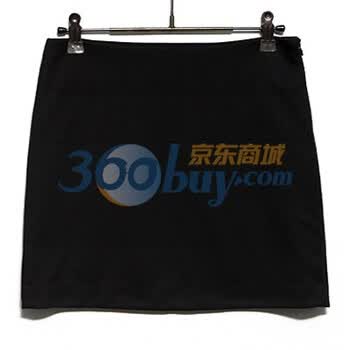 时尚起义 春韩国进口简约粉笔色迷你小短裙 女571501 黑色 M