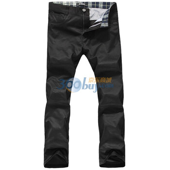 富柏Fubai 2012春季新品 个性韩版潮流简约百搭型男休闲裤长裤 XF006 黑色 34码