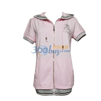 新珑新slomsin 2011夏装新款 韩版字母卡通熊休闲针织衫T恤外套女装9033 粉红 XL