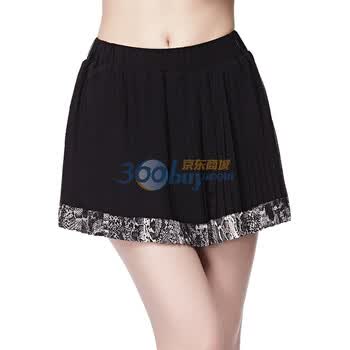 卓欧 TOAIOU 2012新款清新百褶雪纺半身裙短裙F202006 黑色 XL
