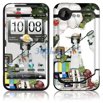 ideaSkin HTC Incredible S / G11 / 惊艳 / S710e 捕昆虫的女孩 外壳保护套皮贴膜 DAVC031880