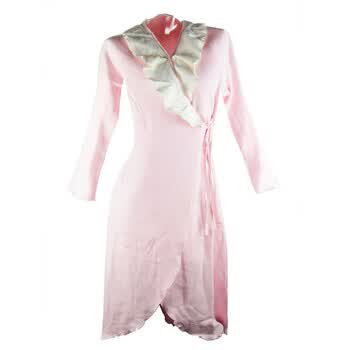 桑扶兰 ！睡衣 女 棉 长袖 睡袍 家居服 HB508 粉色 L