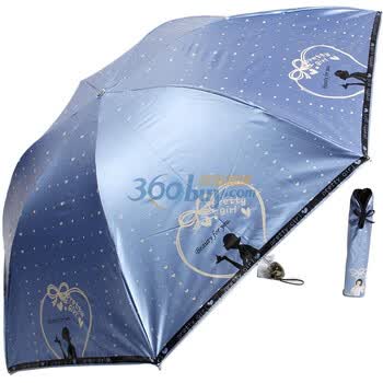 2012年新款 天堂伞 防紫外线 防晒 晴雨伞 3336E妆点人生 6号蓝