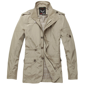 winjeans维杰斯 2011秋冬新品韩版立领缝扣夹克外套 1045-B 米色 玉米丝色 XXL