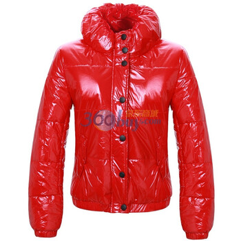卡路约翰CAROL&JOHN冬装漆面立领保暖棉服短款棉衣81443031 大红 XL